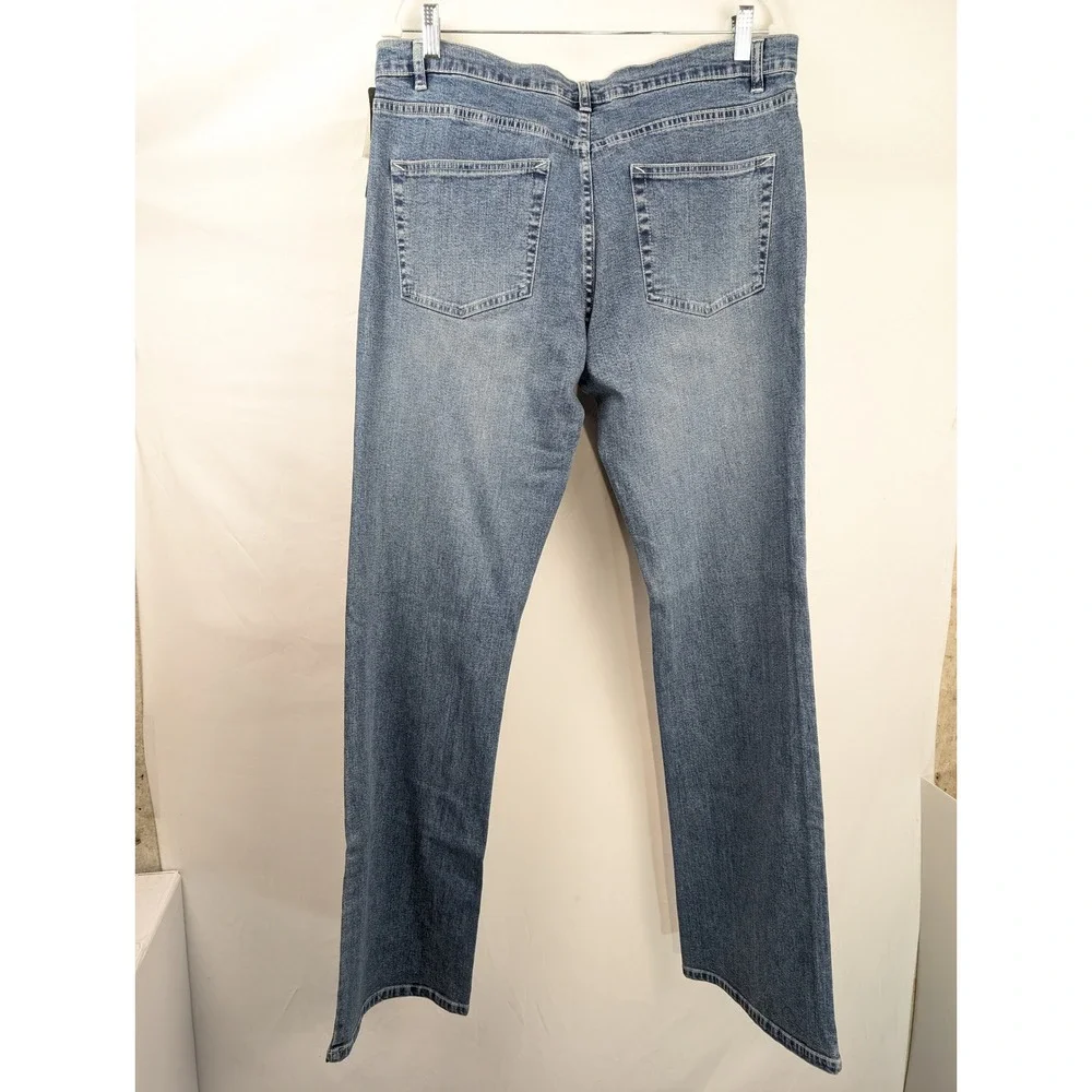 Vintage Y2K Christine Alexander Floral Crystal Embellished Denim Jeans Size 14 - Picture 8 of 9